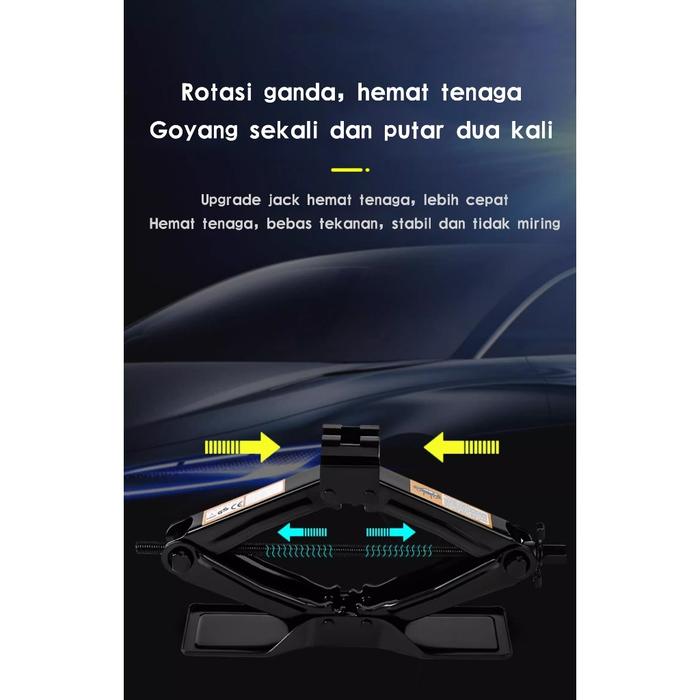  Lenodi Dongkrak Mobil Black 1 Ton