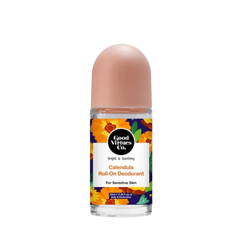 Good Virtues Co. Bright & Soothing Calendula Roll On Deodorant 1