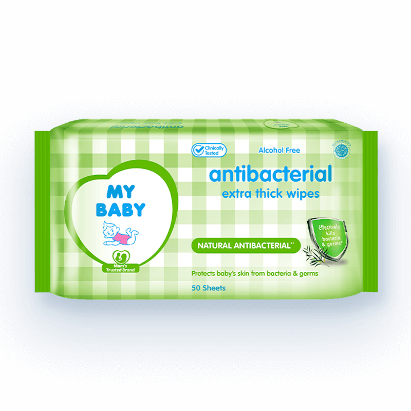 MY BABY Antibacterial Extra Thick Wipes 1