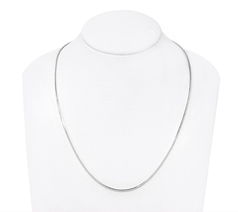 Kalung Emas Felicia Putih Polos White Gold 17K 2