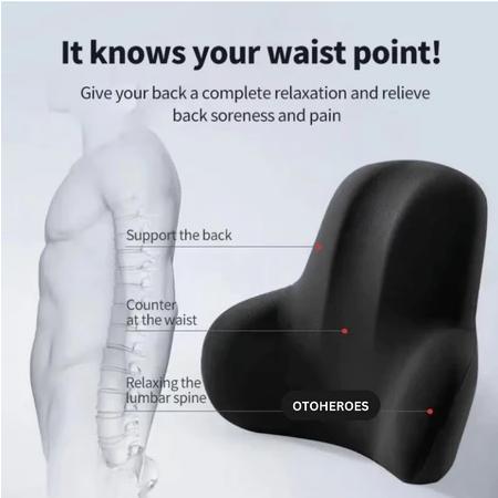  OTOHEROES Bantal Kursi Mobil Premium Black Set NK-2