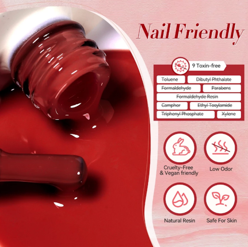 Born Pretty Wine Red Jelly Gel Polish 2