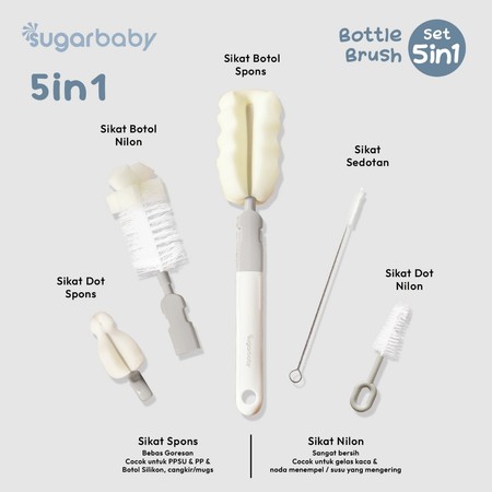 Kindalin Utama Internasional  Sugarbaby Bottle Brush Set 5 in 1