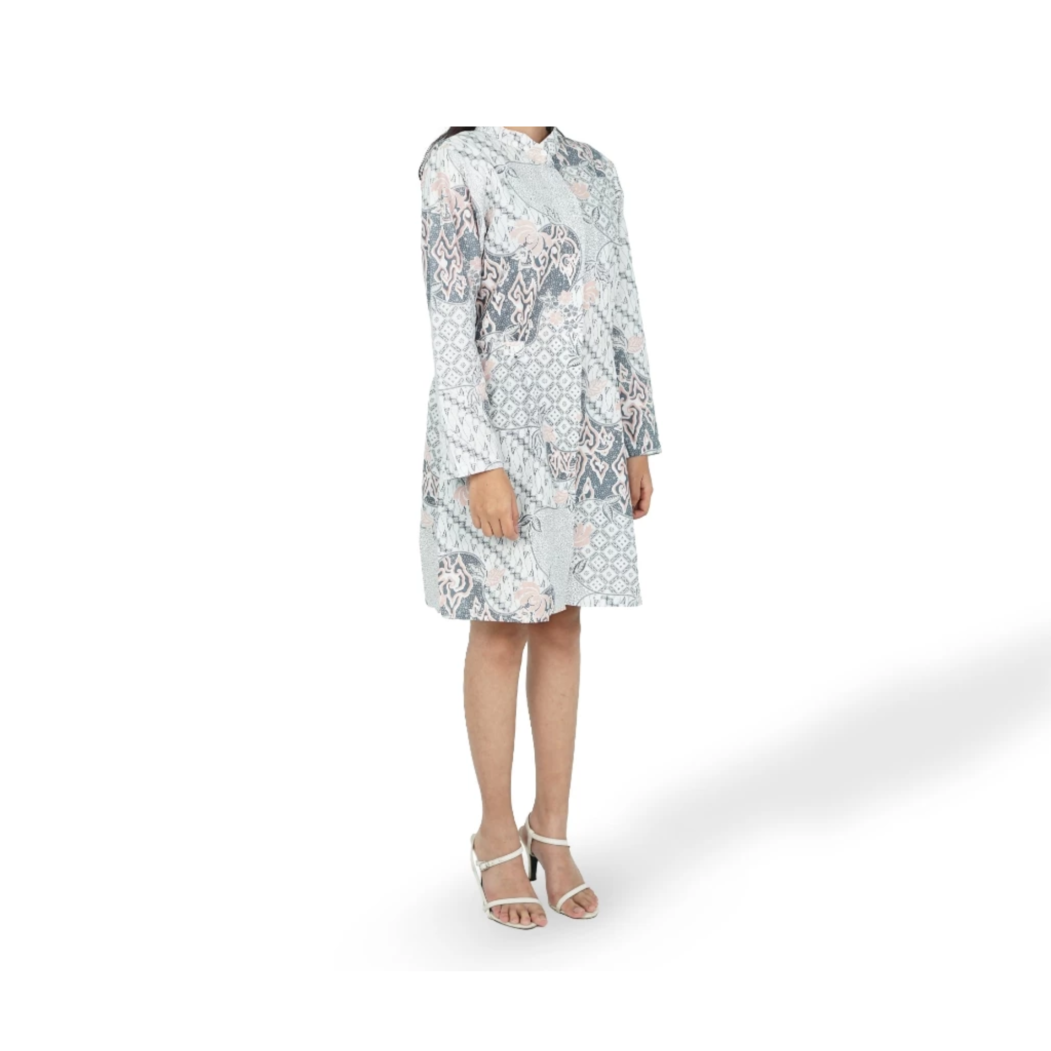 Batik Trusmi Dress Batik Mega Mendung Kombinasi Pastel