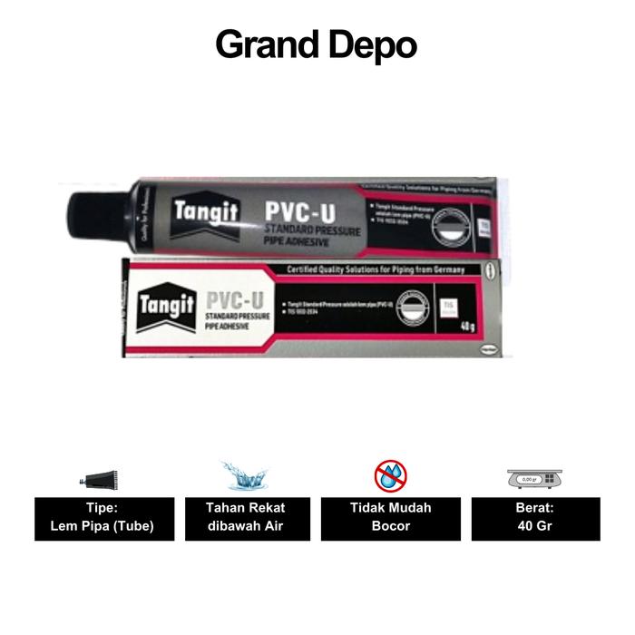 Tangit PVC-U Standard Pressure Pipe Adhesive 40 gr 2