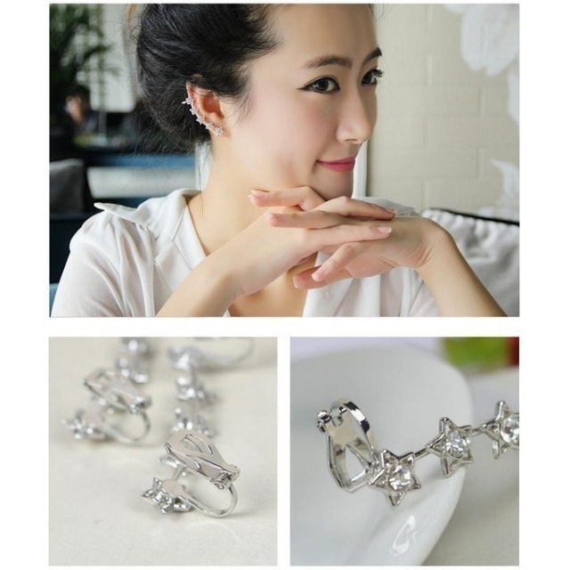  Stars Ear Cuff Diamond Touch E93