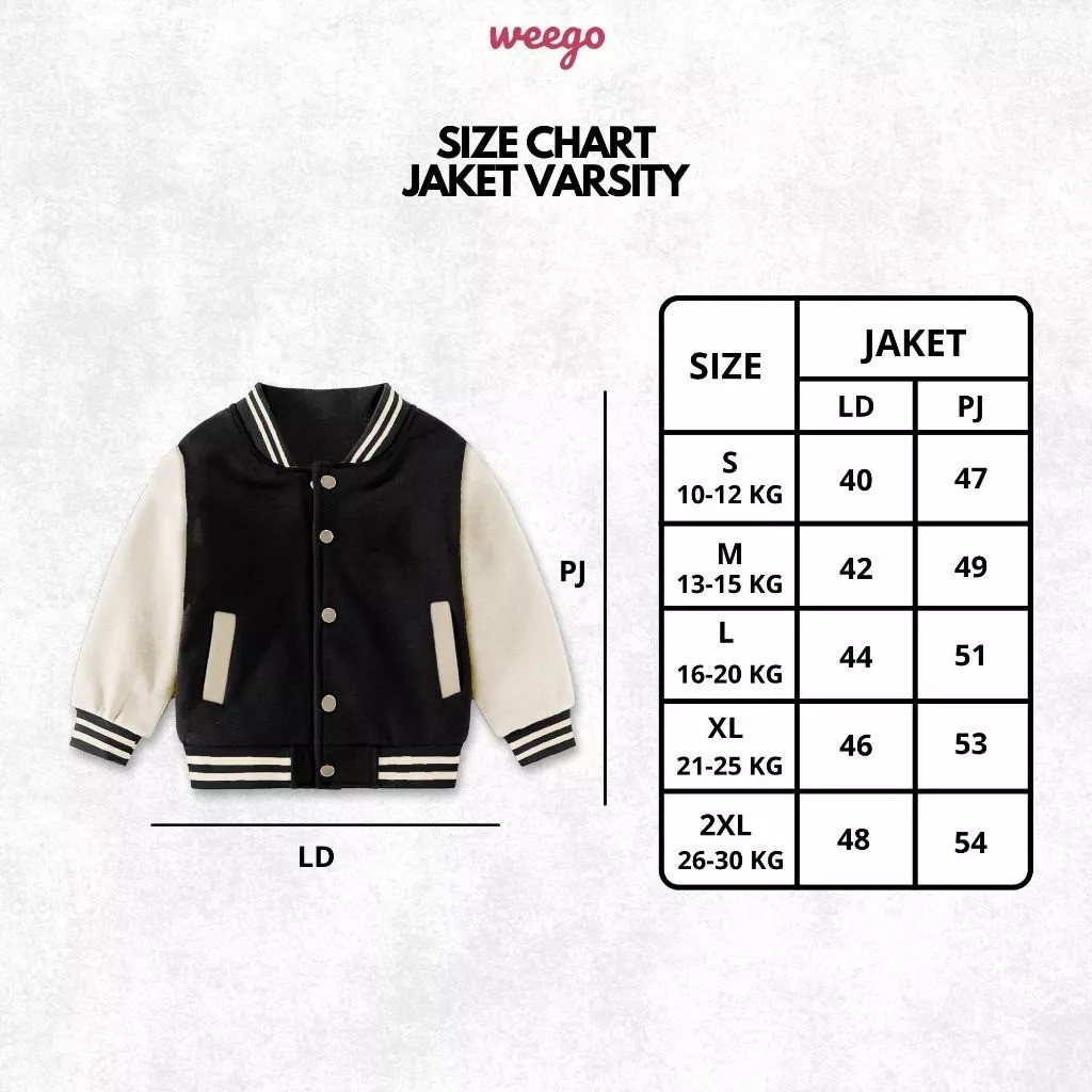  Weego Jaket Varsity Anak Motif Karakter Fearless K277