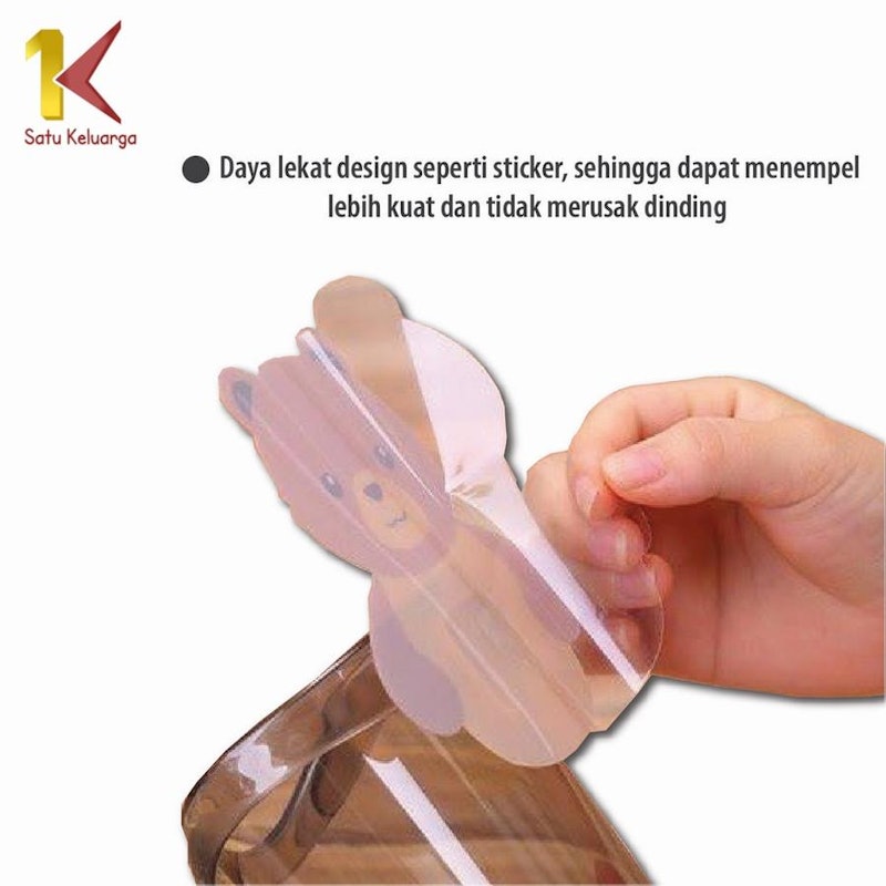 Satu Keluarga Rak Tempel Tempat Sikat Gigi Bear 2