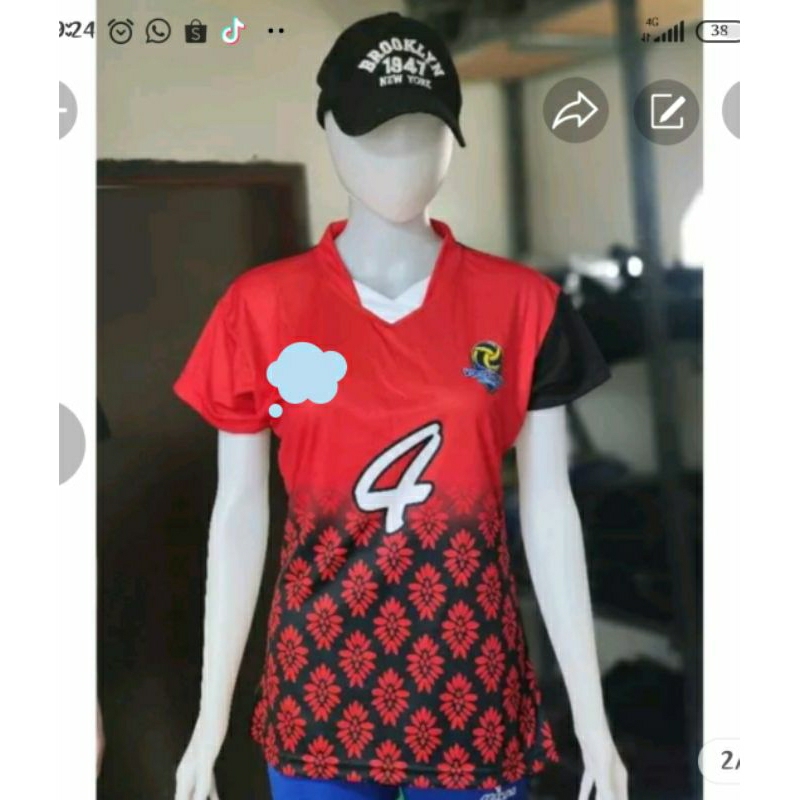 Kaus Jersey Voli Wanita
