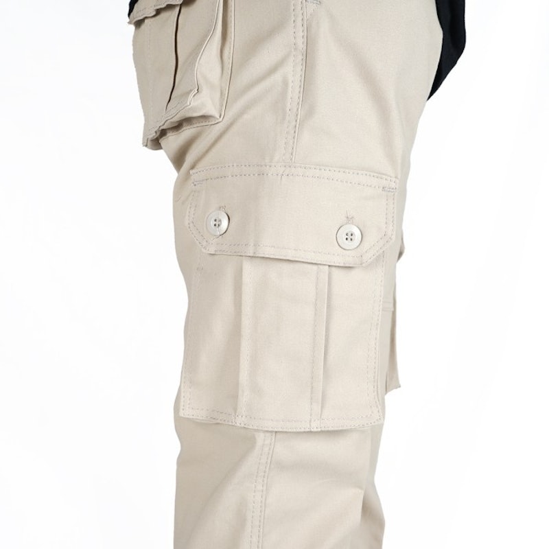 NVSR Long Cargo Pants Krem Stretch 4