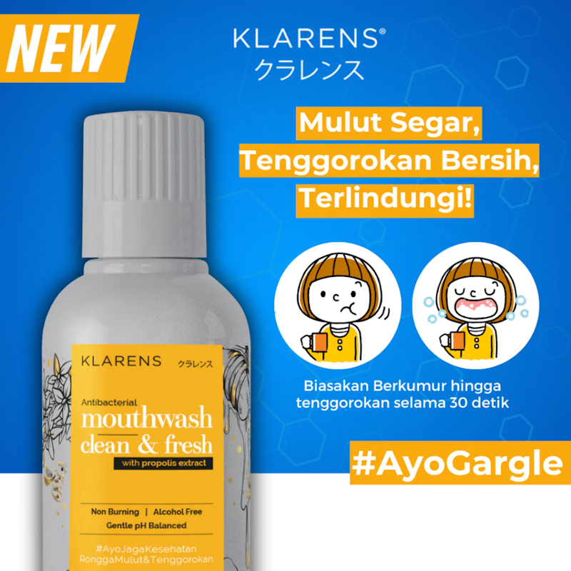 Klarens Antibacterial Mouthwash Clean & Fresh 3