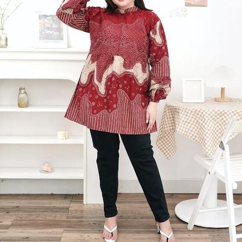 Melarge Kemeja Batik Wanita Jumbo 2