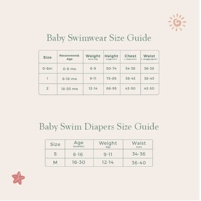  Noël Au Soleil Baby Rashguard & Swim Diapers