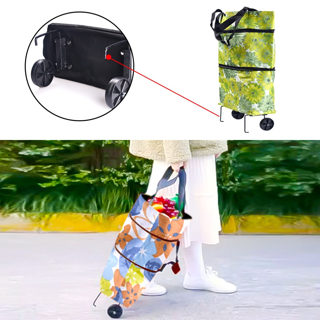 Kenmaster Tas Belanja Lipat Roda Serbaguna