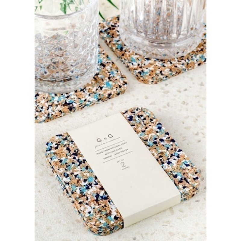 Fancy Cork Coaster Set 1