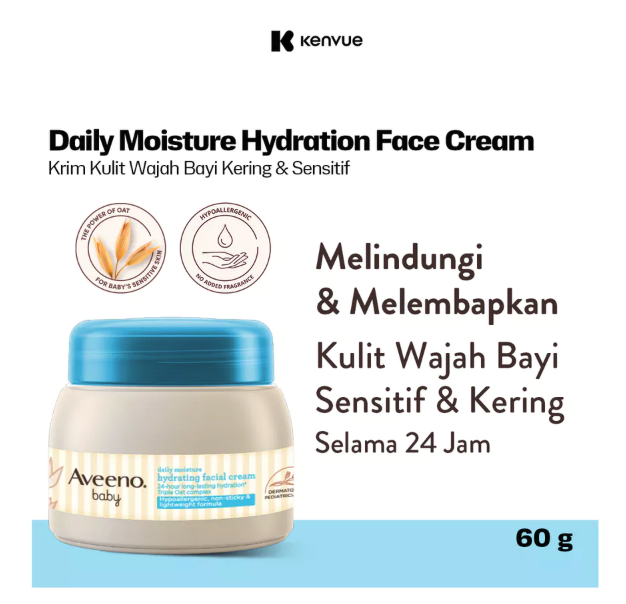 Johnson & Johnson Indonesia Aveeno Baby Daily Moisture Hydrating Facial Cream