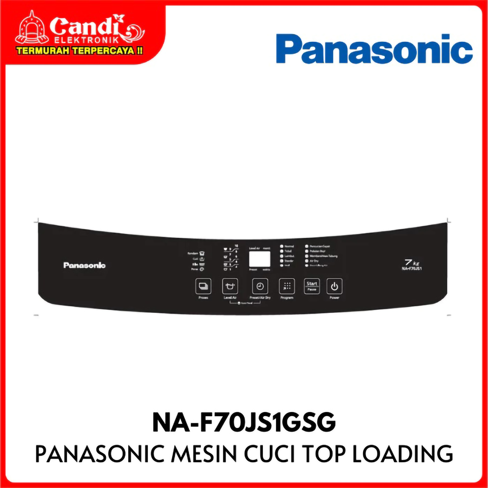 Panasonic Gobel Indonesia Panasonic Mesin Cuci Top Loading 7 Kg NA-F70JS1GSG