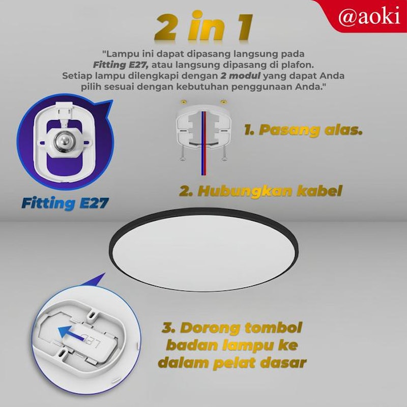 AOKI Ceiling Lamp LED 20W E27 5