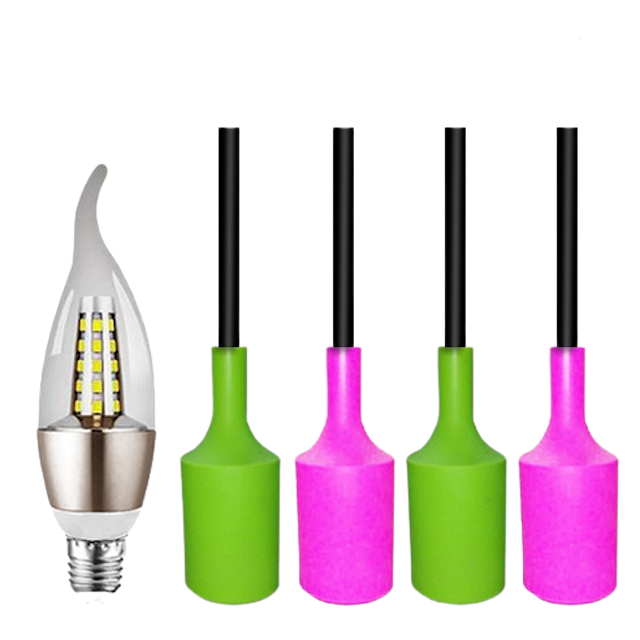 Fitting Lampu Gantung Karet Warna-Warni