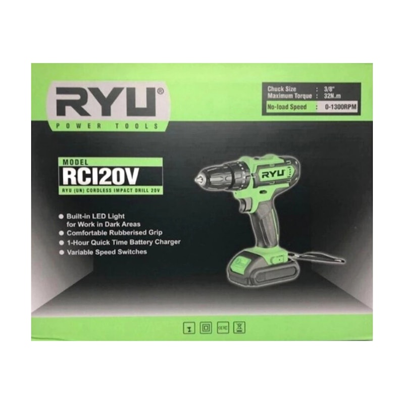 RYU Cordless Impact Drill 20V 5