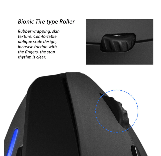 Master Electronics Technology Zelotes F35 Wireless Vertical Ergonomic Gaming Mouse