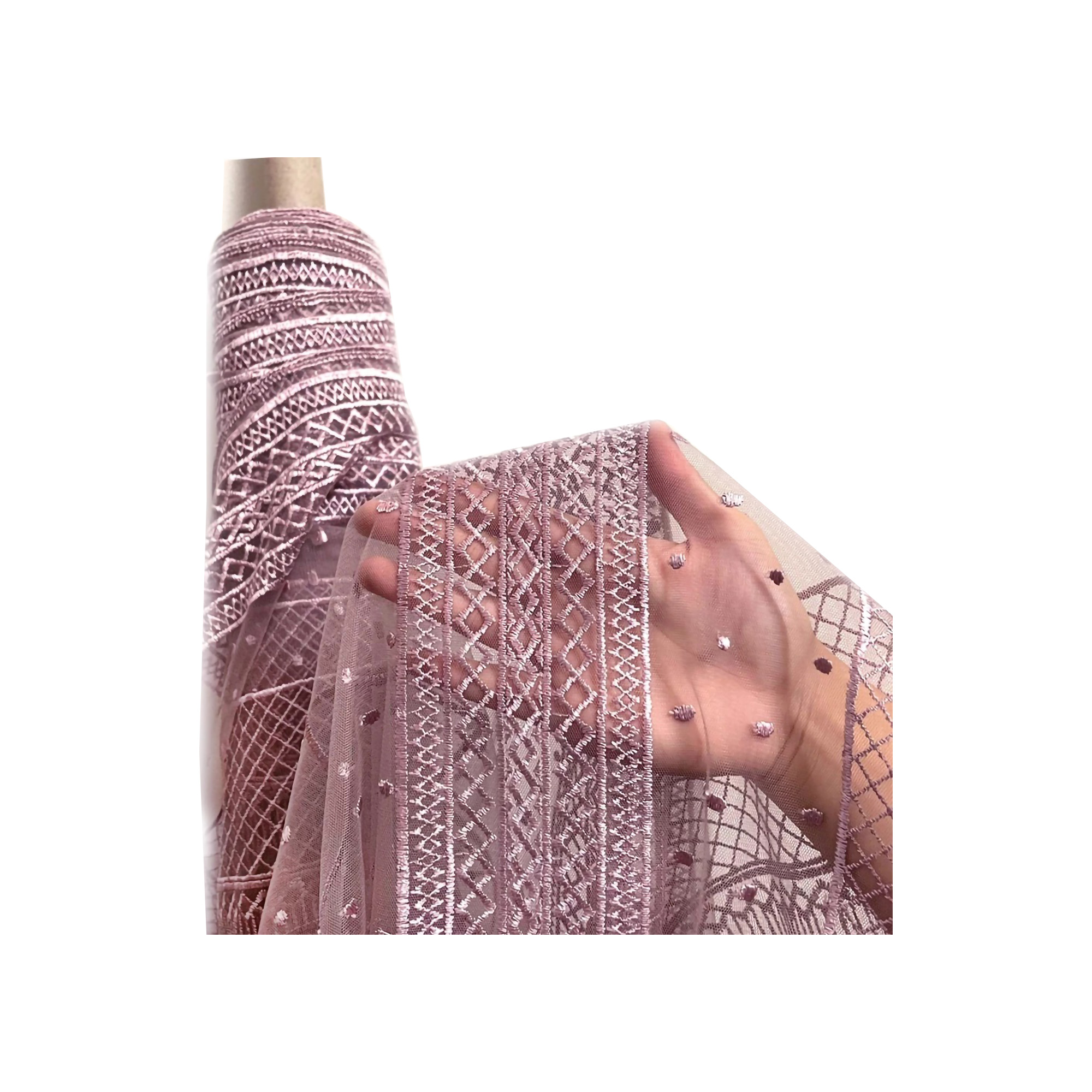 Kain Brokat Tile Prancis Motif Mirabela