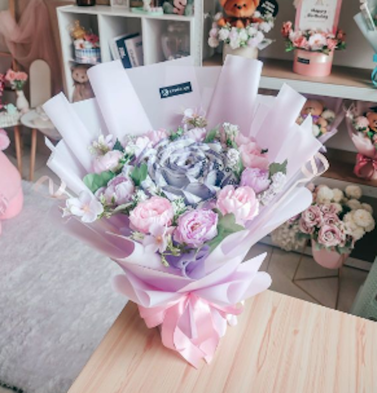 Buket Mawar Uang Asli 5