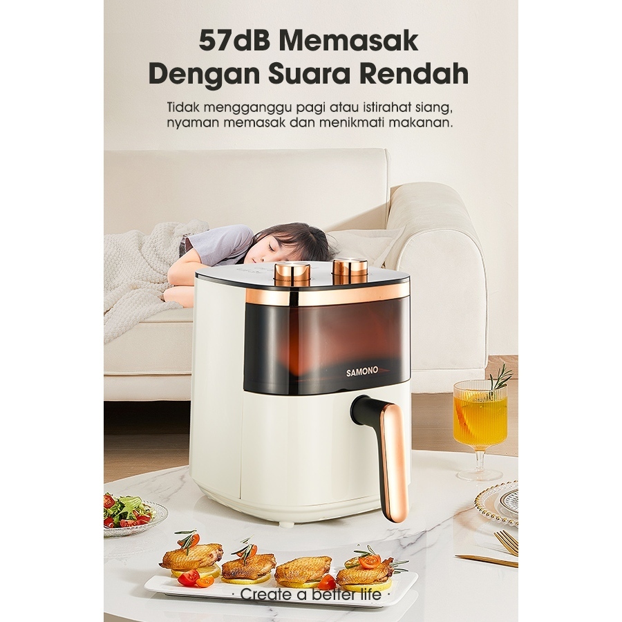 Samono Air Fryer 4 Liter Transparan 2