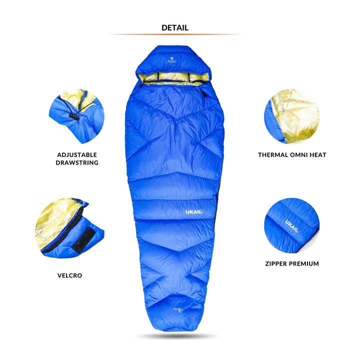  Bogaboo Ukail Sleeping Bag Goose Down Omni Heat