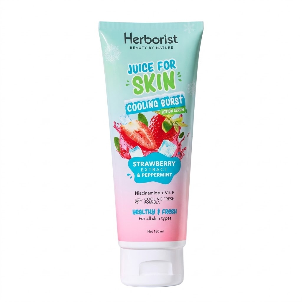 Juice For Skin Cooling Burst Lotion Serum Strawberry Extract & Peppermint  1