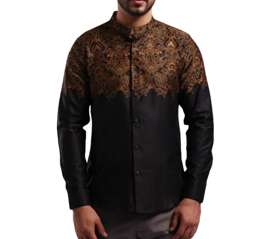 MOC Kemeja Koko Slim Fit Vikrana Black