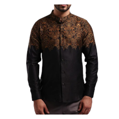 MOC Kemeja Koko Slim Fit Vikrana Black