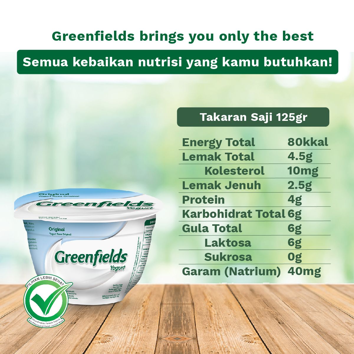 Greenfields Greenfields Yogurt Cup Original