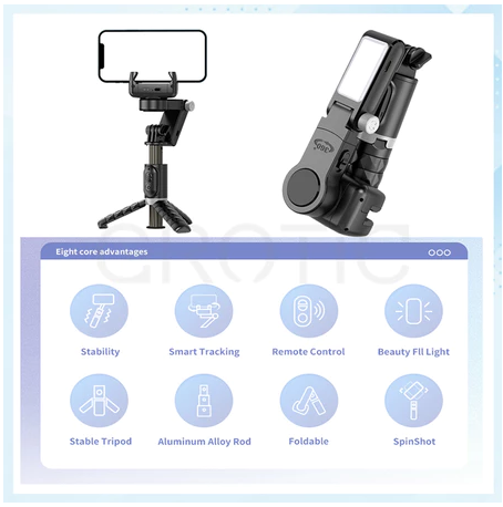 GROTIC 360° Rotating Dekstop Tripod  4