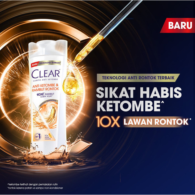 Unilever Sampo CLEAR Anti Ketombe & Rambut Rontok 