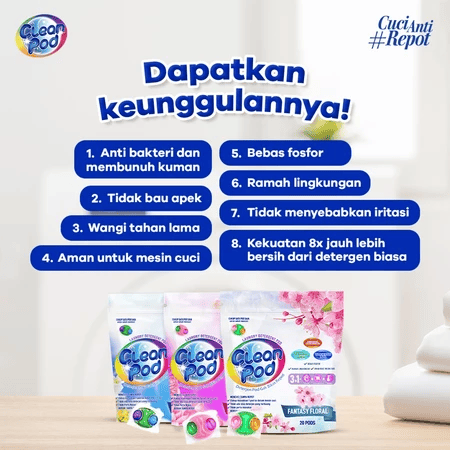 Clean Pod Laundry Detergent Pod Pink Romance
