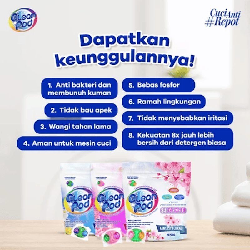 Clean Pod Laundry Detergent Pod Pink Romance 4