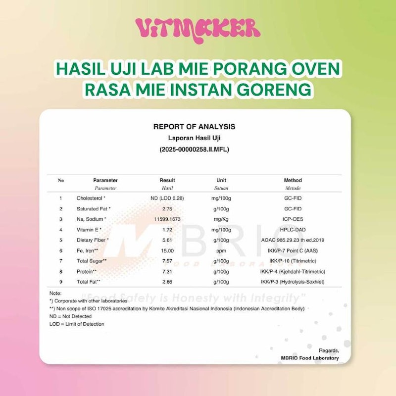 Vitmaker Mie Porang Oven Rasa Mi Instan Goreng 4