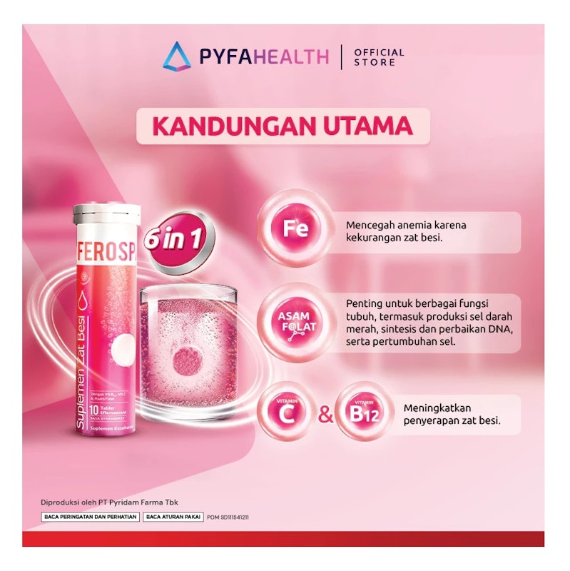 Ferospat® Effervescent Suplemen Zat Besi 3