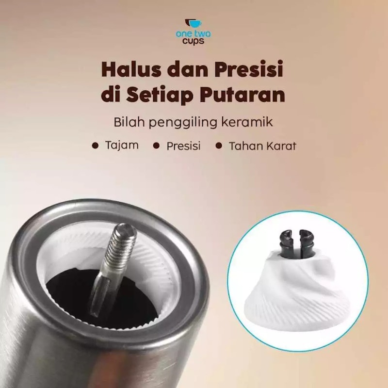 One Two Cups Manual Coffee Bean Grinder 4