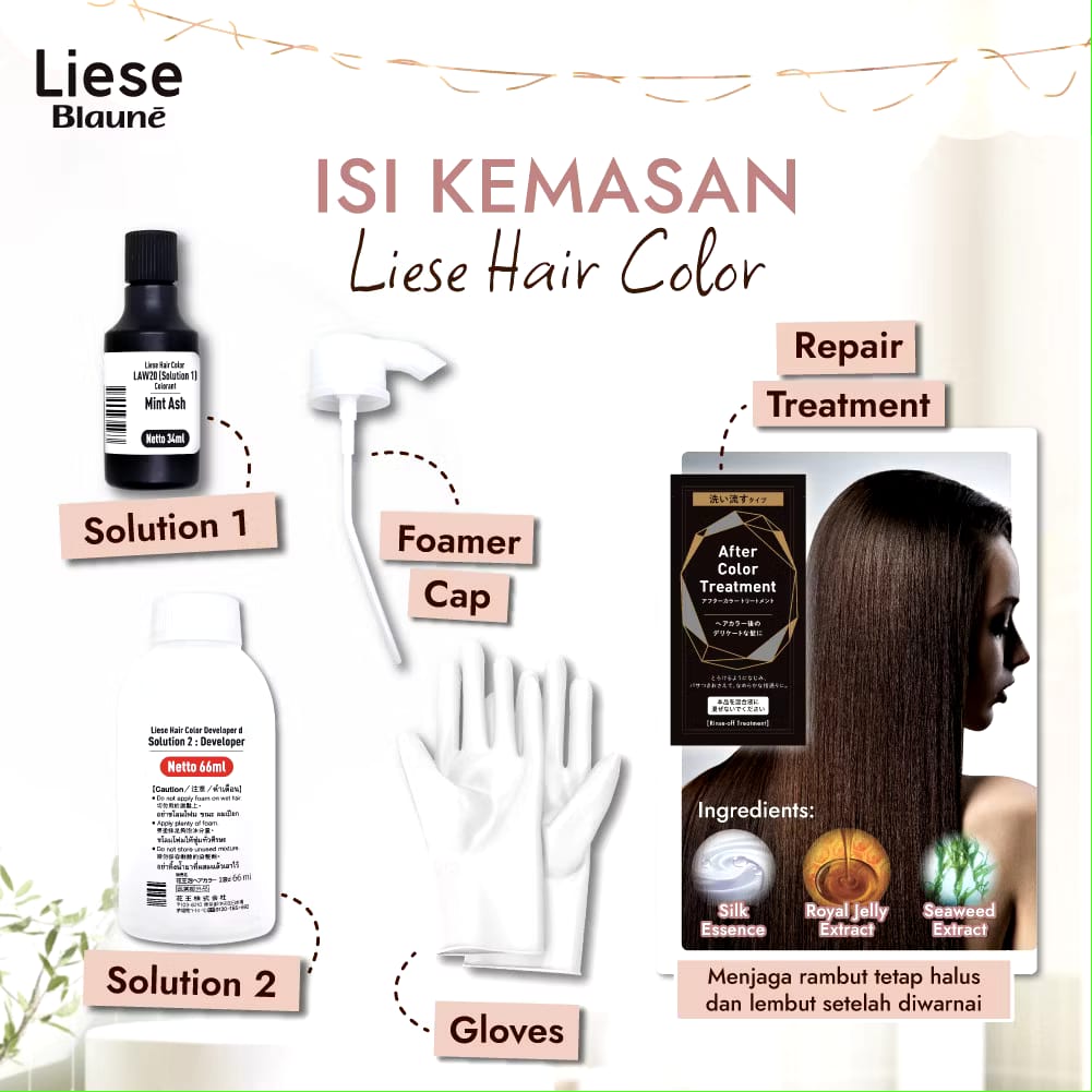 Kao Indonesia Liese Blaune Creamy Foam Color (Black Brown)