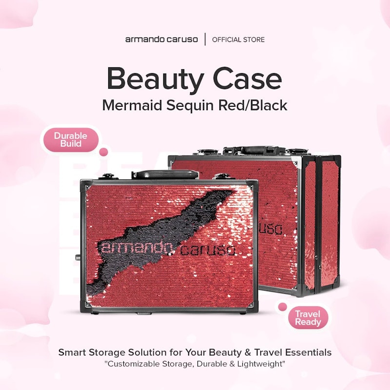 Armando Caruso Mermaid Sequin Red/Black Beauty Case 5