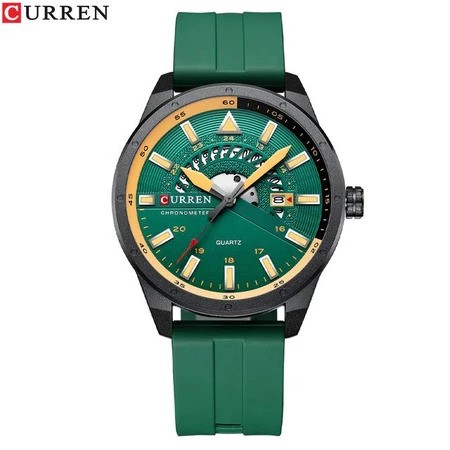 Curren Original Brand Rubber Straps Wrist Watch for Men   8421