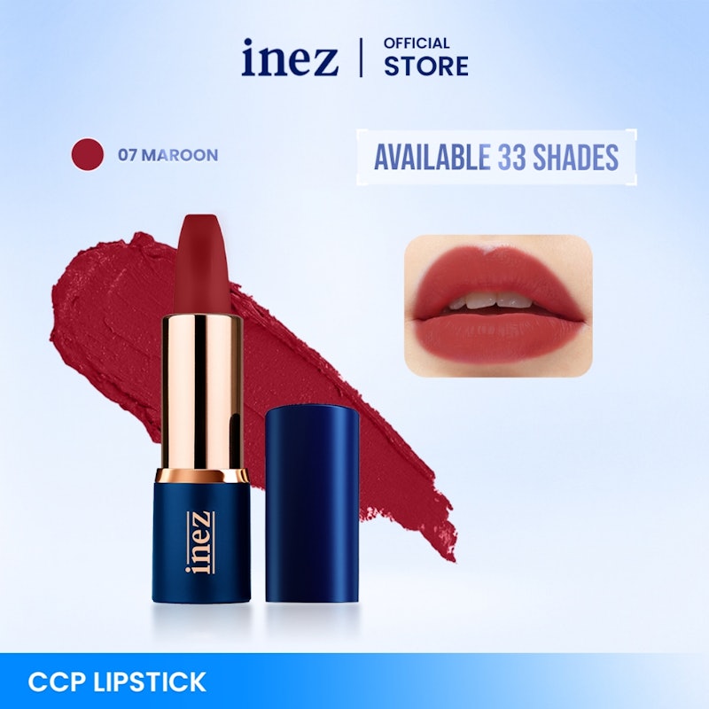 Inez Color Contour Plus Lipstick 07 Maroon 2