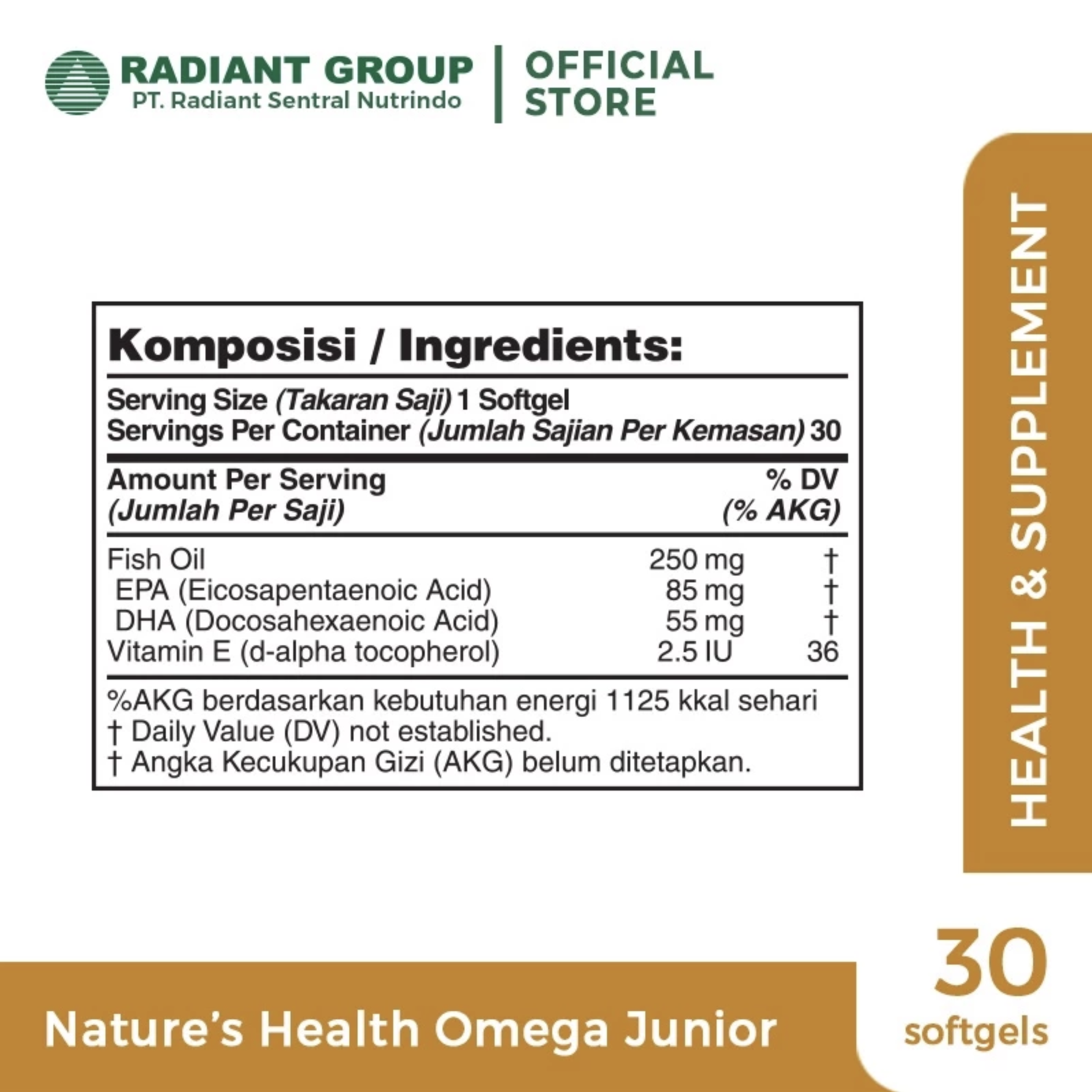  Viva Pharmaceutical  Natures Health Omega Junior