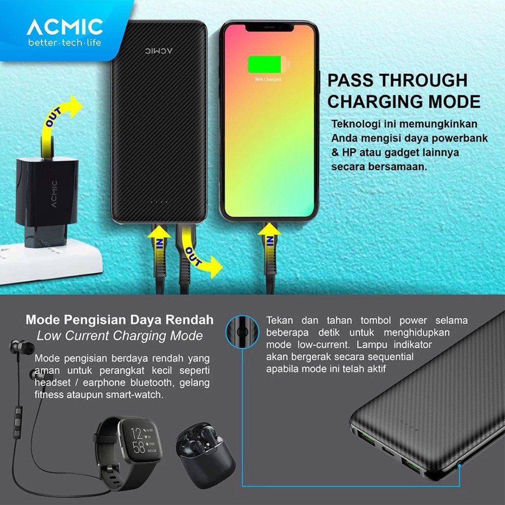 ACMIC 10000mAh Powerbank Slim 22.5W 2