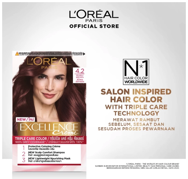 L'Oreal L’Oréal Paris Excellence Crème 4.2 Pearly Brown