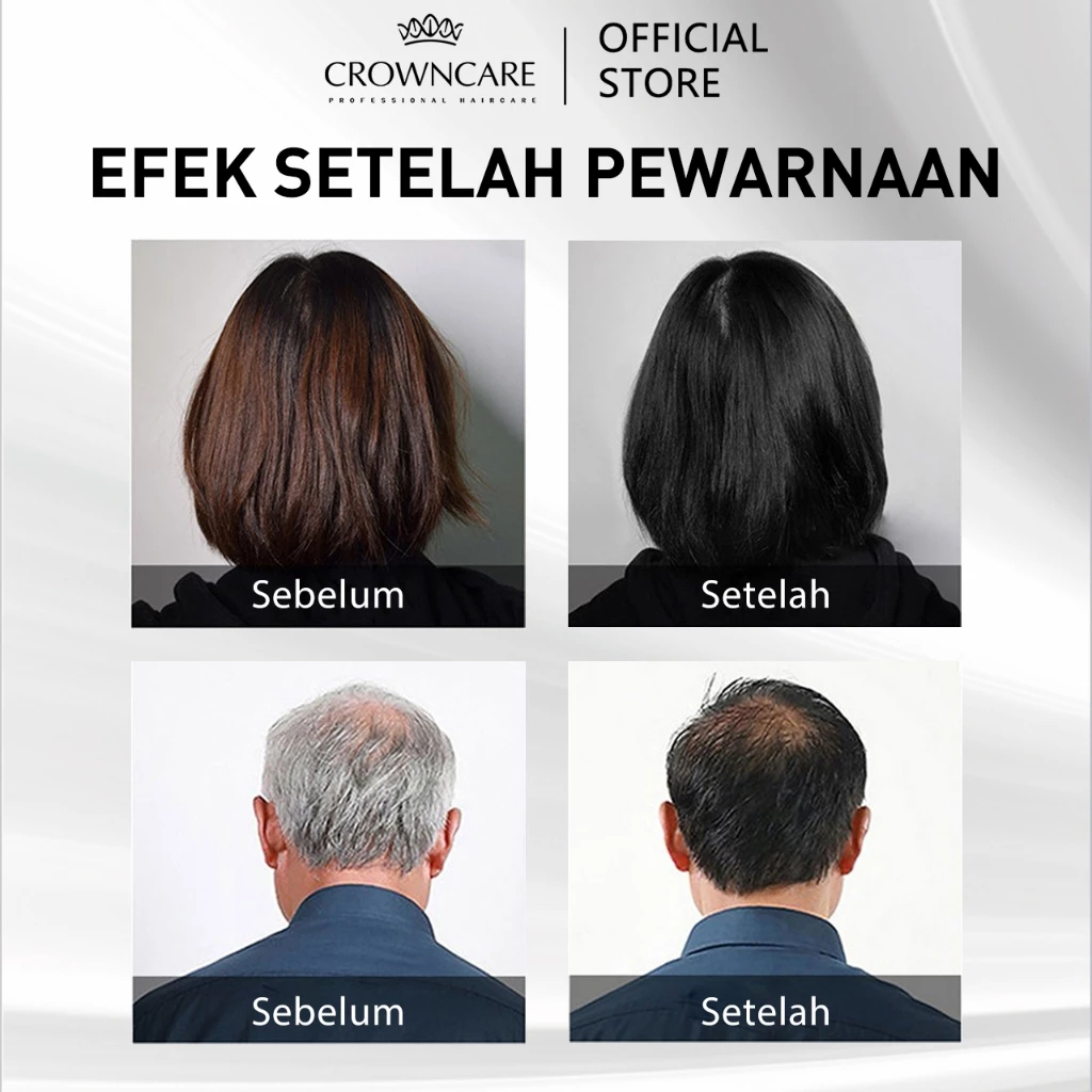 CrownCare Hair Coloring Shampoo Natural Black 5