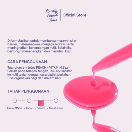 Karya Maharendra Innovation Finally Found You! Peach+VitaminB12 Double Barrier & Calming Serum