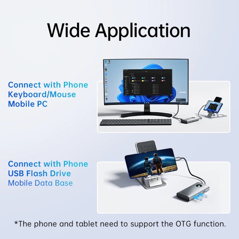 ORICO Type-C 6-in-1 5Gbps Multifunction Docking Station 3